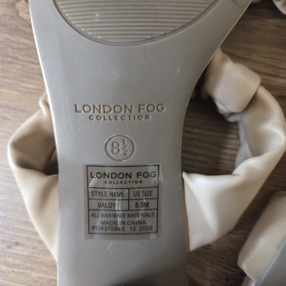 London fog tan chunky summer sandal heels size 8.5 women’s heels - Picture 9 of 9